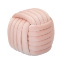 Pouf design intrecciato imbottito in velluto stile moderno Softy 