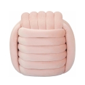 Pouf design intrecciato imbottito in velluto stile moderno Softy Acquisto