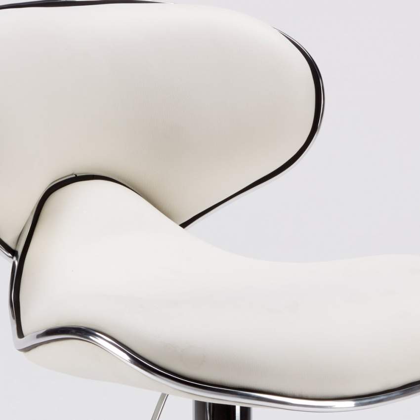 Amarillo Design Moderner schwenkbarer Chrom Küchen- und Barhocker 