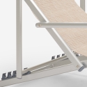 2er Set Strandliegen Liegestühle Sonnenliegen mit Armlehnen aus Aluminium Riccione Gold Lux 