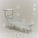 Stock 20 Lettini spiaggia mare prendisole in alluminio Santorini 