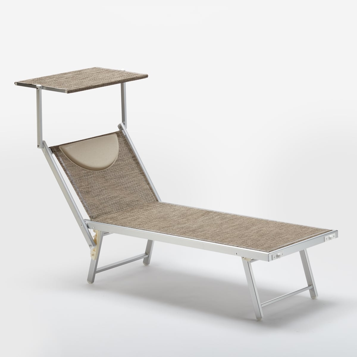 2 Lettini spiaggia mare prendisole alluminio Santorini Limited Edition 