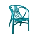 Sillón de ratán estilo vintage para interior y exterior Les Bateaux Modelo