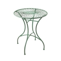 Juego bistró para exterior mesa y 2 sillas plegables de hierro verde Isabelle Venta