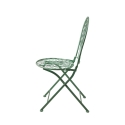 Juego bistró para exterior mesa y 2 sillas plegables de hierro verde Isabelle Descueto