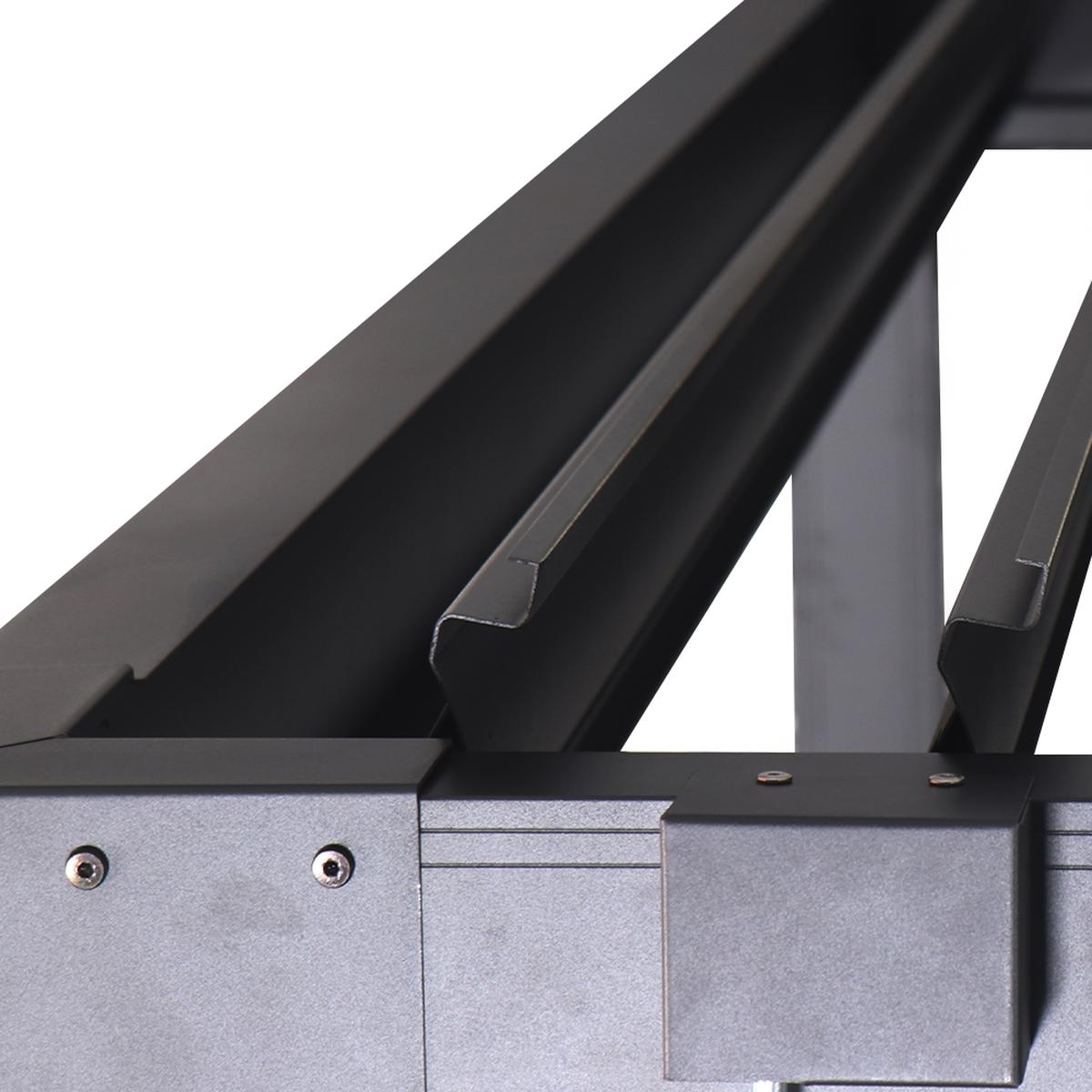 Pergola bioclimatique manuelle de jardin en aluminium 3x4m Trinidad 