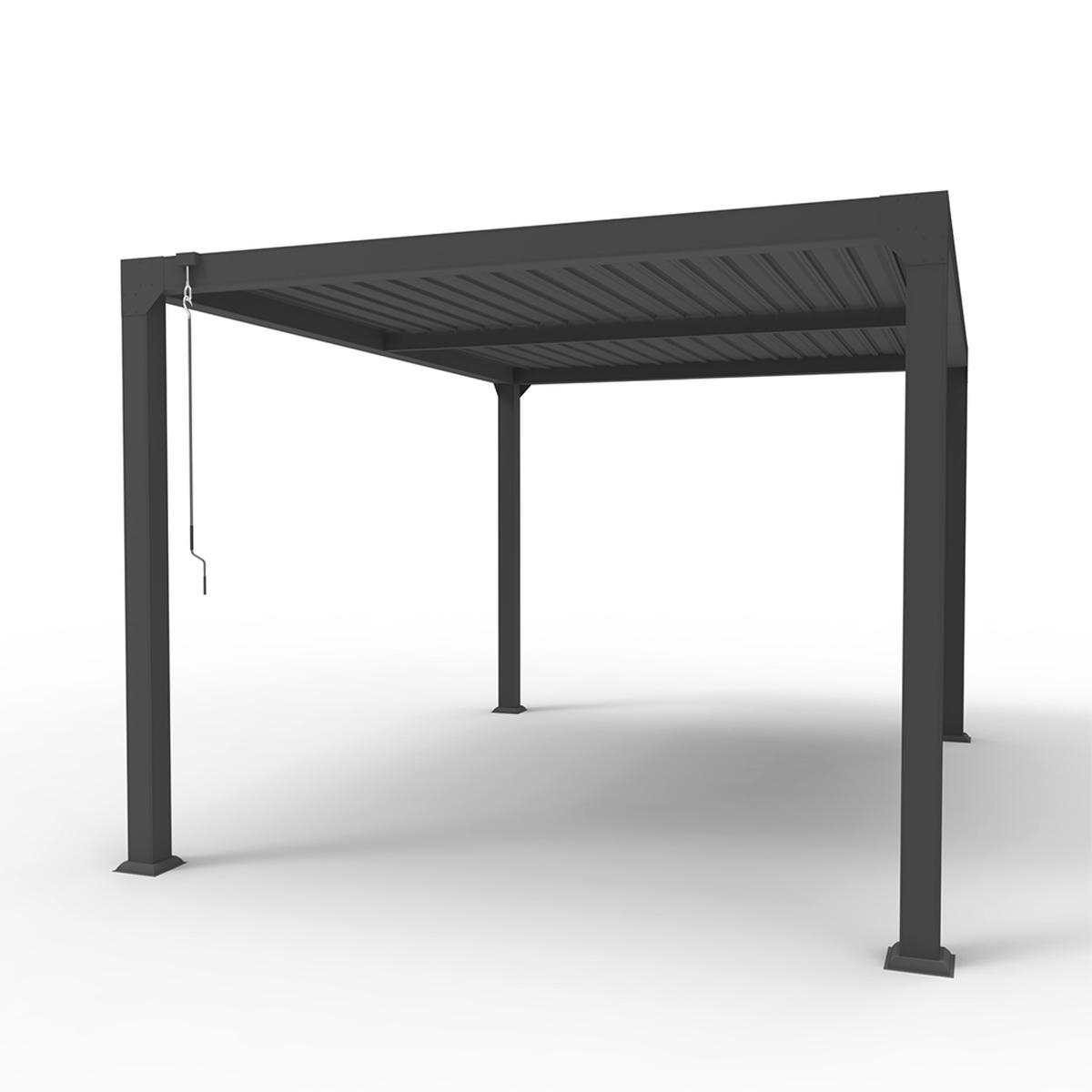 Pergola bioclimatique manuelle de jardin en aluminium 3x4m Trinidad Prix