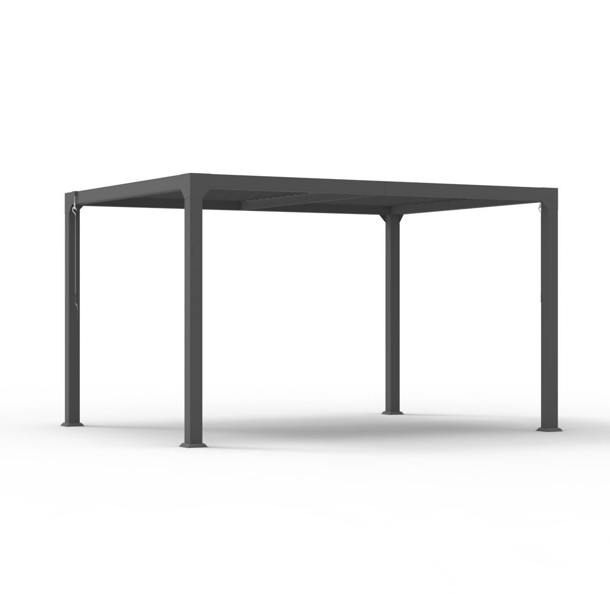 Pergola bioclimatique manuelle de jardin en aluminium 3x4m Trinidad Remises