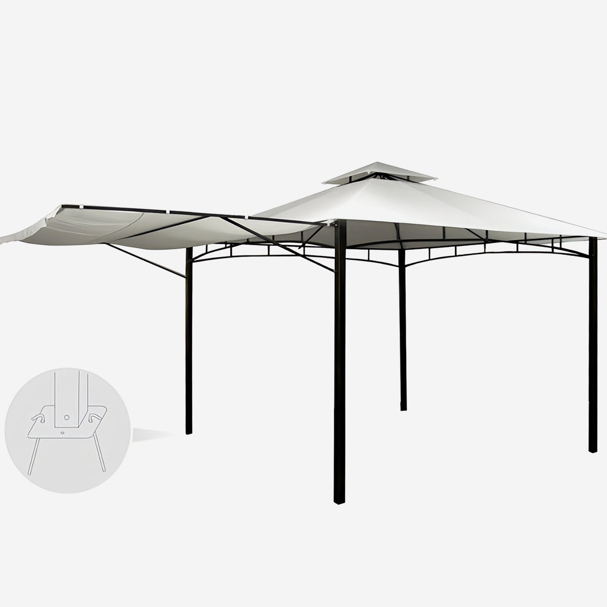 Gazebo 3,3x3,3 Meter Garten Bar Veranda Markt Pagode Antigua uv Preis
