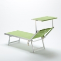 Bain de soleil de jardin transat professionnel en aluminium piscine Italia 