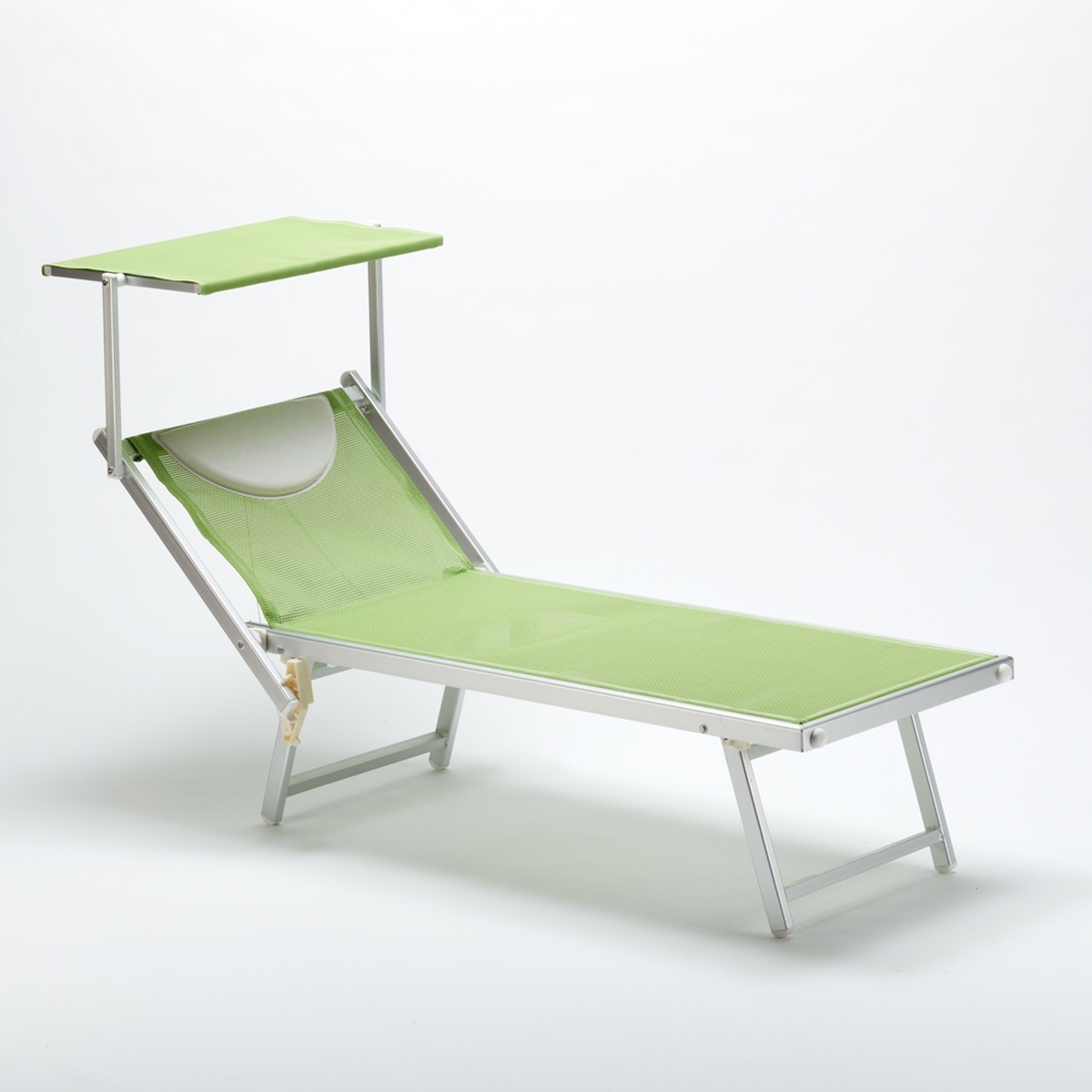 Bain de soleil de jardin transat professionnel en aluminium piscine Italia 