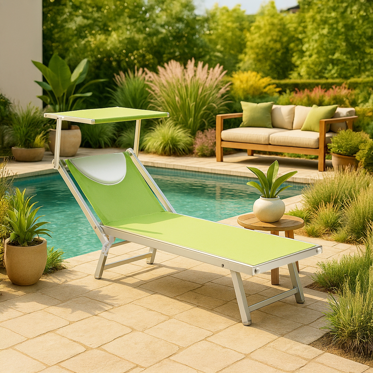 Professionelle Sonnenliege Aluminium Italia 