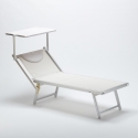 4 Bains de soleil professionnels transats de plage aluminium Italia 