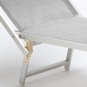 4er Set Sonnenliegen Luxus Italienischen Strandliegen mit Dach Italia 
