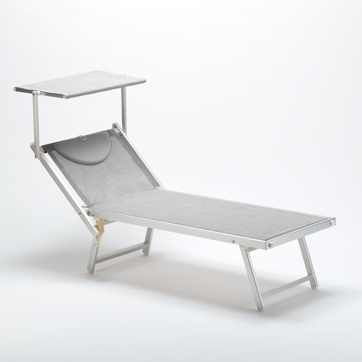 4er Set Sonnenliegen Luxus Italienischen Strandliegen mit Dach Italia 