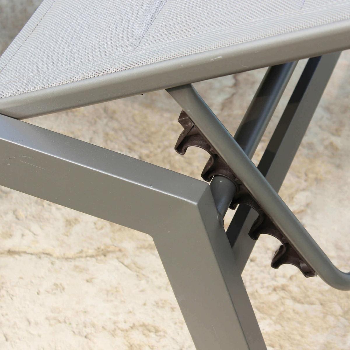 Gartenliege mit Rädern aus Aluminium Formentera 