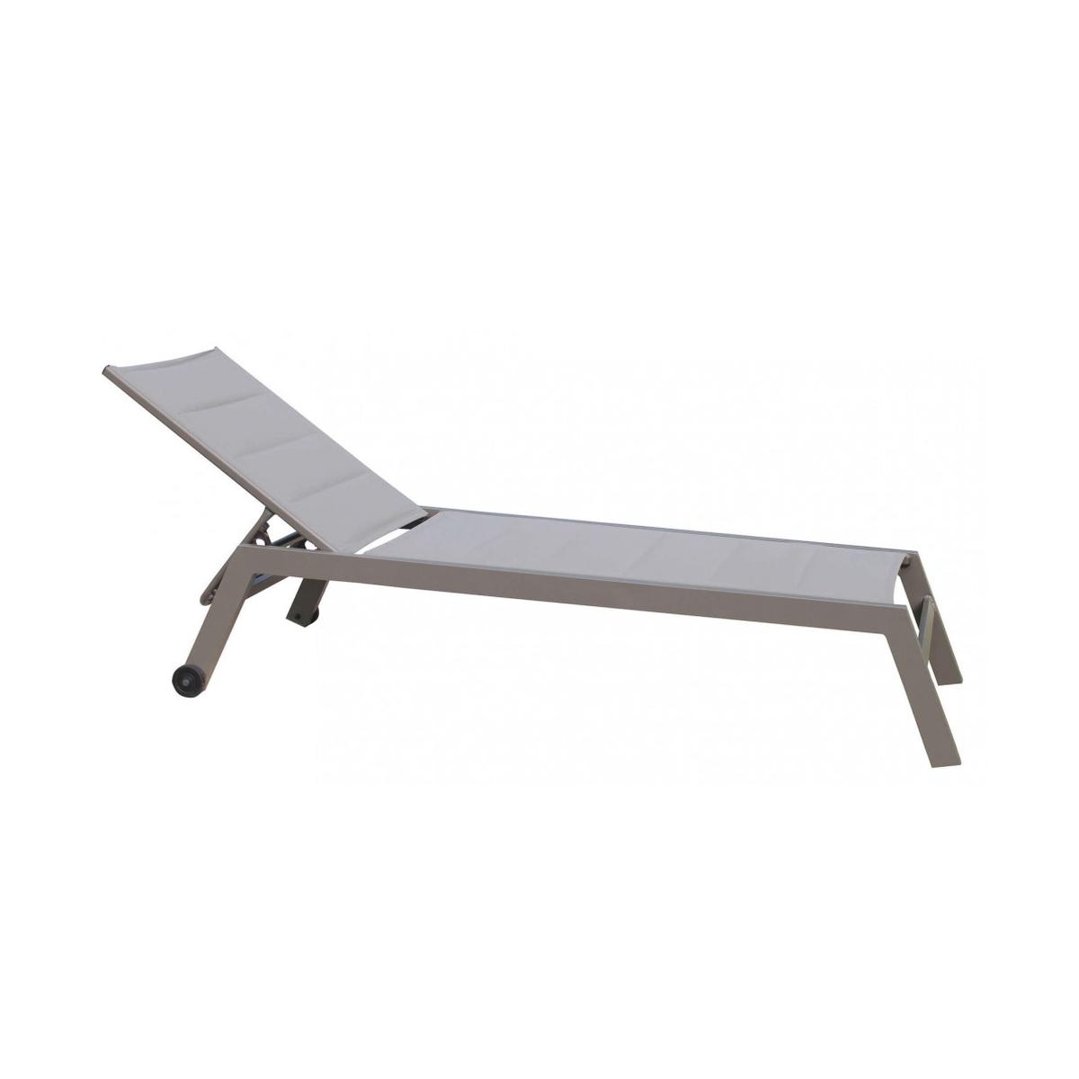 Gartenliege mit Rädern aus Aluminium Formentera 
