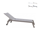 Gartenliege mit Rädern aus Aluminium Formentera Rabatte