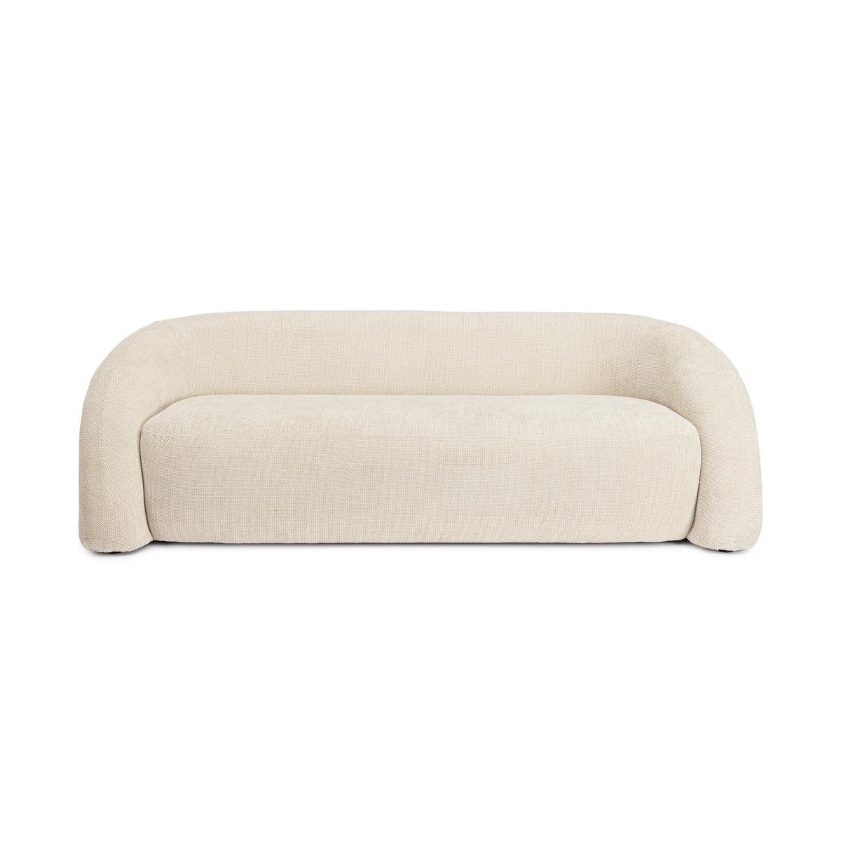 Sofá curvo moderno de 3 plazas en tela 200x89x61 Bizzotto Clemence Rebajas