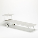 Sonnenliege Strandliege aus Aluminium mit Rollen für Garten Swimmingpool Alabama 