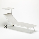 Sonnenliege Strandliege aus Aluminium mit Rollen für Garten Swimmingpool Alabama 