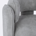 Moderne Designer-Polsterstuhl aus Stoff Bizzotto Aisha 