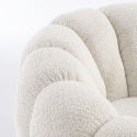 Poltrona girevole in bouclé design moderno Bizzotto Florel 
