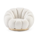 Poltrona girevole in bouclé design moderno Bizzotto Florel Catalogo