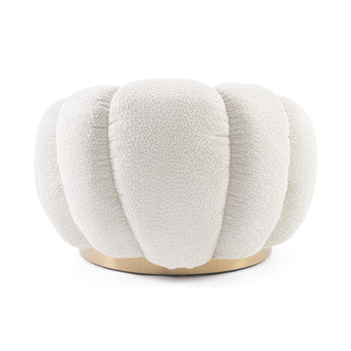 Poltrona girevole in bouclé design moderno Bizzotto Florel Costo