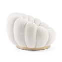 Poltrona girevole in bouclé design moderno Bizzotto Florel Prezzo