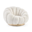 Poltrona girevole in bouclé design moderno Bizzotto Florel Acquisto