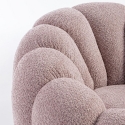 Fauteuil pivotant en bouclé design moderne Bizzotto Florel 