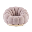 Fauteuil pivotant en bouclé design moderne Bizzotto Florel Choix