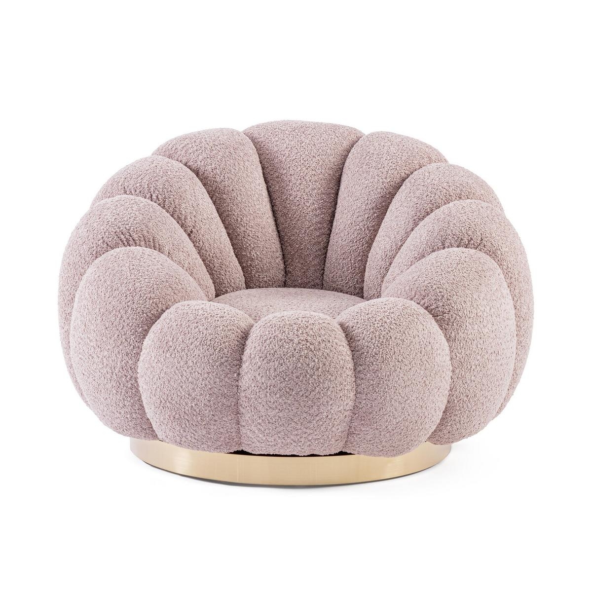 Fauteuil pivotant en bouclé design moderne Bizzotto Florel Choix