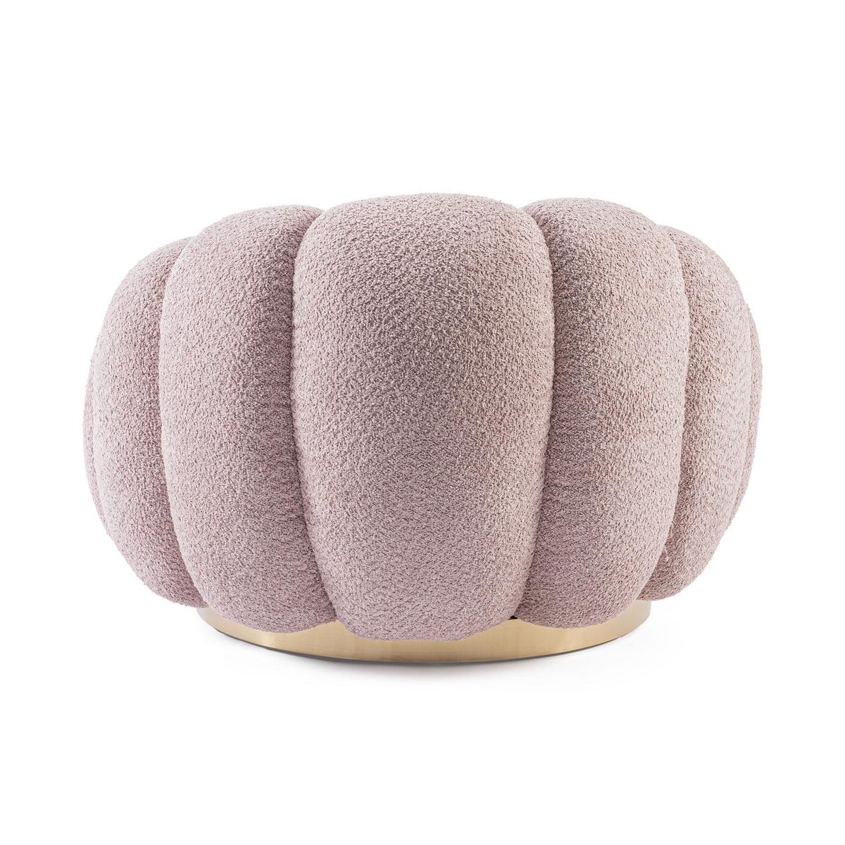 Fauteuil pivotant en bouclé design moderne Bizzotto Florel 
