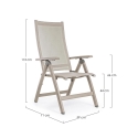 Beige klappbarer Gartenstuhl Victor für den Außenbereich Modell
