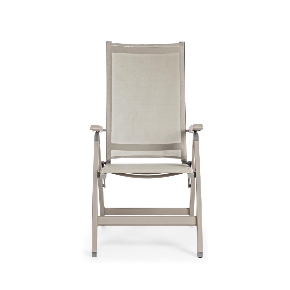 Beige klappbarer Gartenstuhl Victor für den Außenbereich Verkauf
