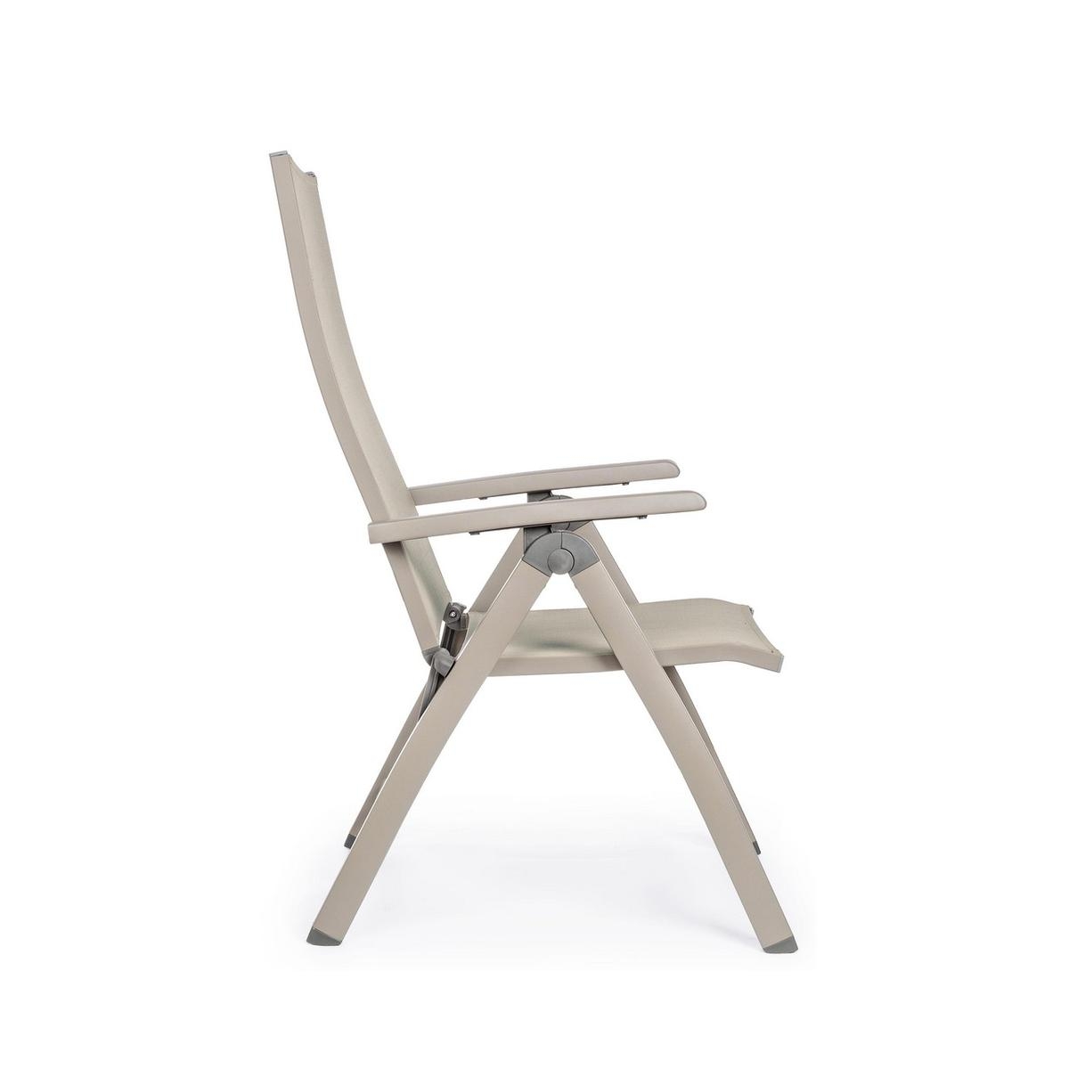 Beige klappbarer Gartenstuhl Victor für den Außenbereich Angebot
