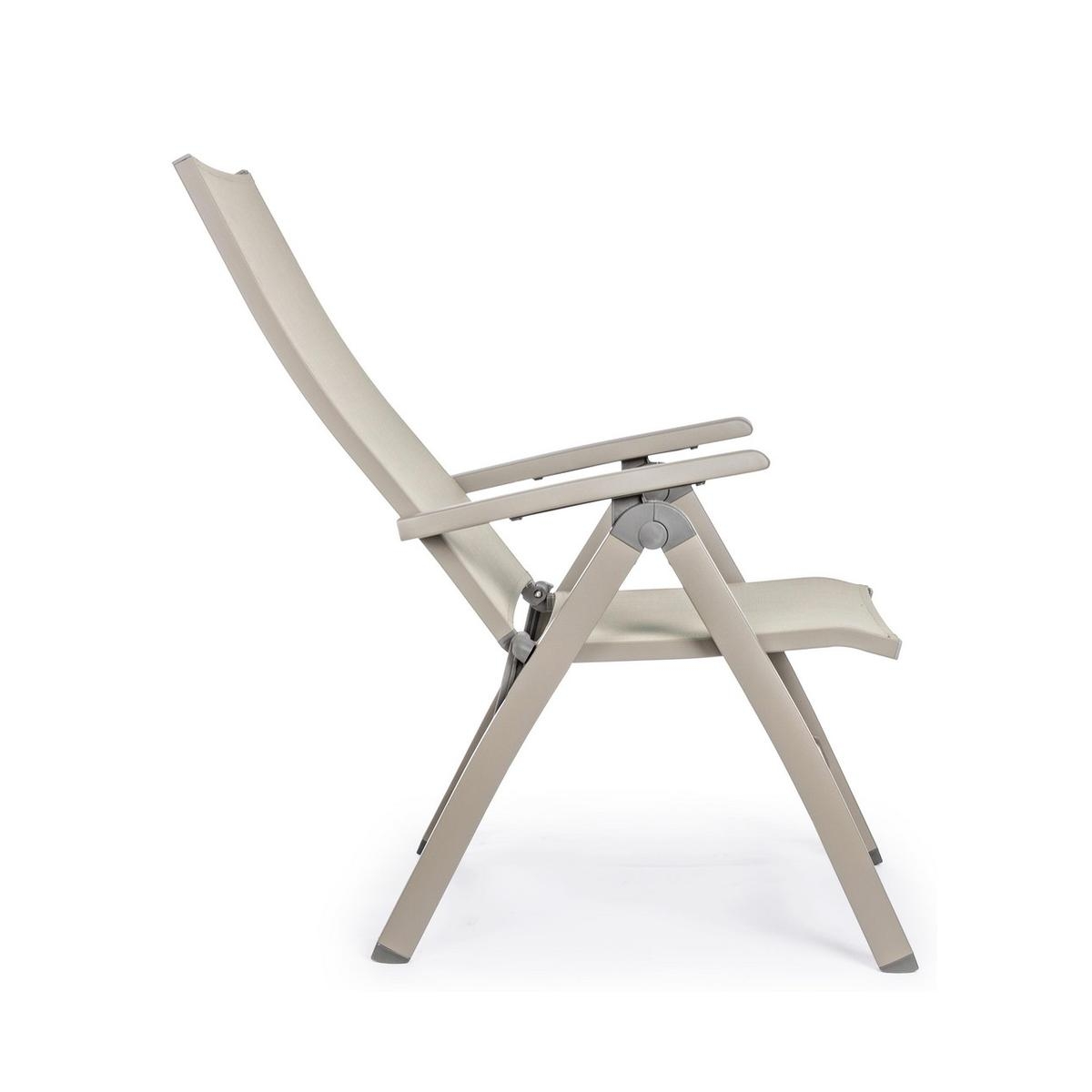 Beige klappbarer Gartenstuhl Victor für den Außenbereich Sales