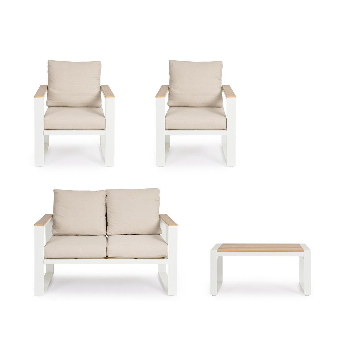 Garten-Lounge-Set mit Sesseln, Sofa und Tisch Bizzotto Leandro 
