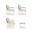 Garten-Lounge-Set mit Sesseln, Sofa und Tisch Bizzotto Leandro 