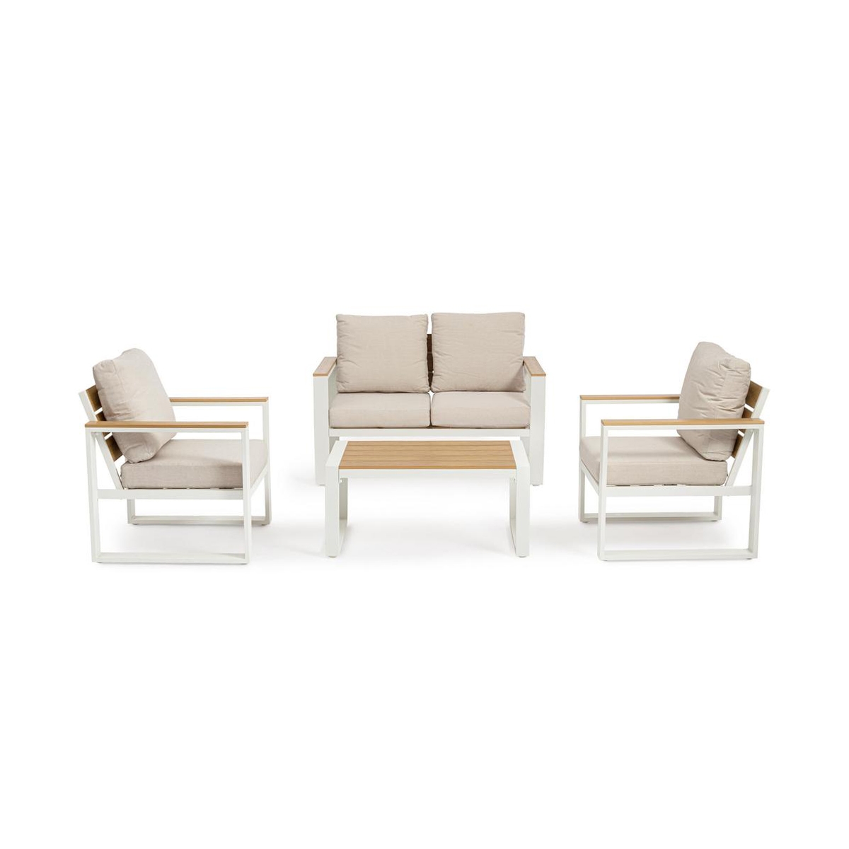 Garten-Lounge-Set mit Sesseln, Sofa und Tisch Bizzotto Leandro Sales