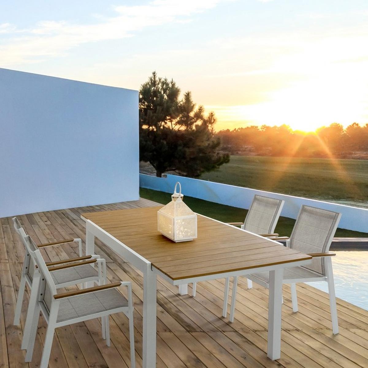 Table extensible en polywood pour extérieur 75x140-200 Elias Remises