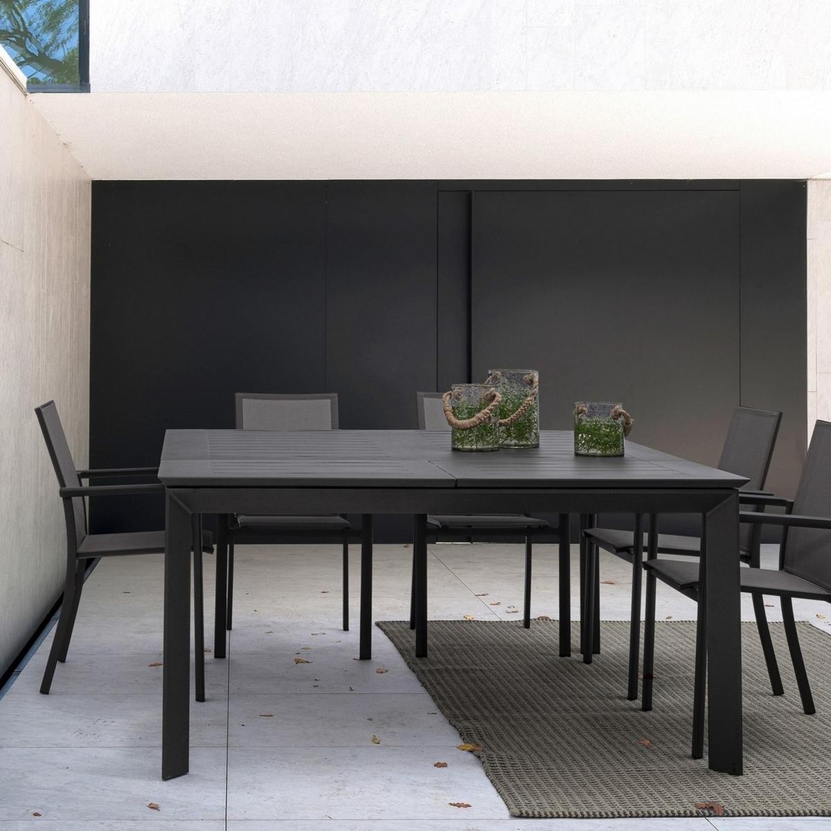 Table extensible en aluminium 160x110-160 Bizzotto Konner Remises