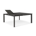 Table extensible en aluminium 160x110-160 Bizzotto Konner 