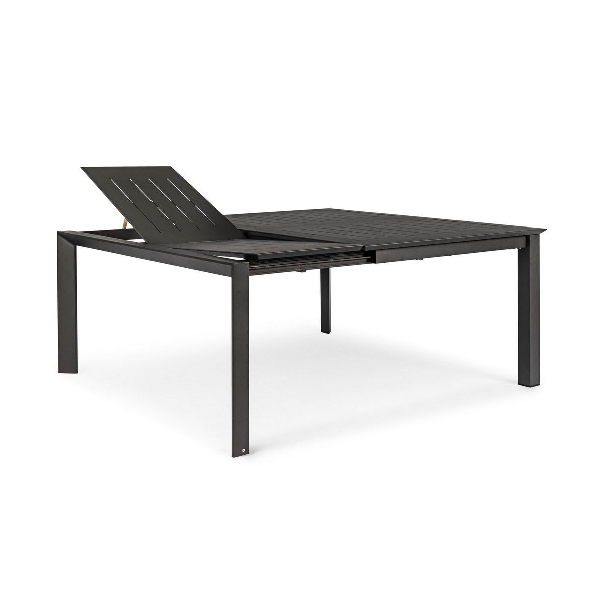 Table extensible en aluminium 160x110-160 Bizzotto Konner 