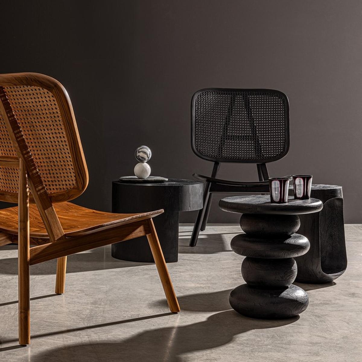 Sillón lounge de madera de teca estilo vintage Bizzotto Yves 