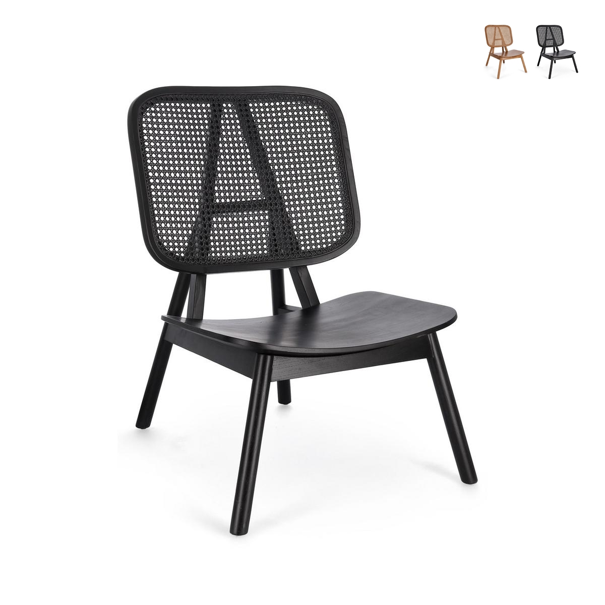 Sillón lounge de madera de teca estilo vintage Bizzotto Yves Oferta