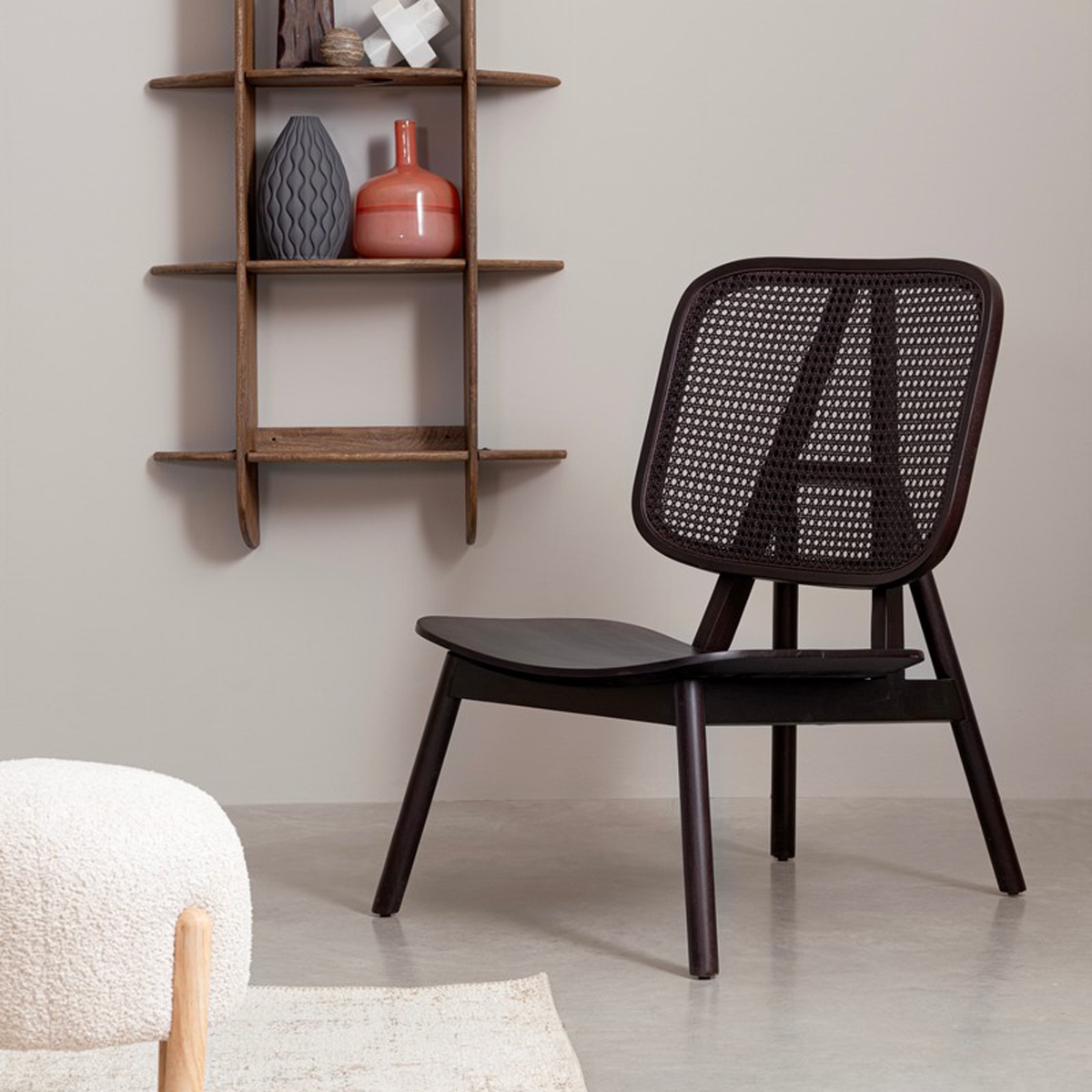 Sillón lounge de madera de teca estilo vintage Bizzotto Yves Rebajas