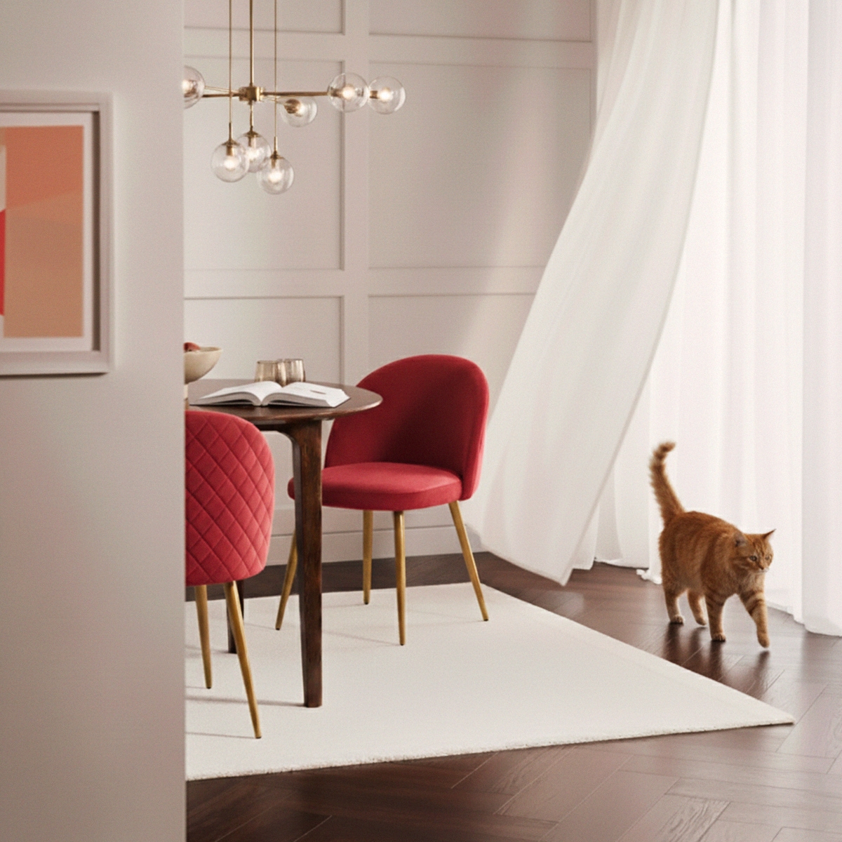 Moderner Stuhl Sessel Samt Küche Esszimmer Wohnzimmer goldene Beine Bert Auswahl